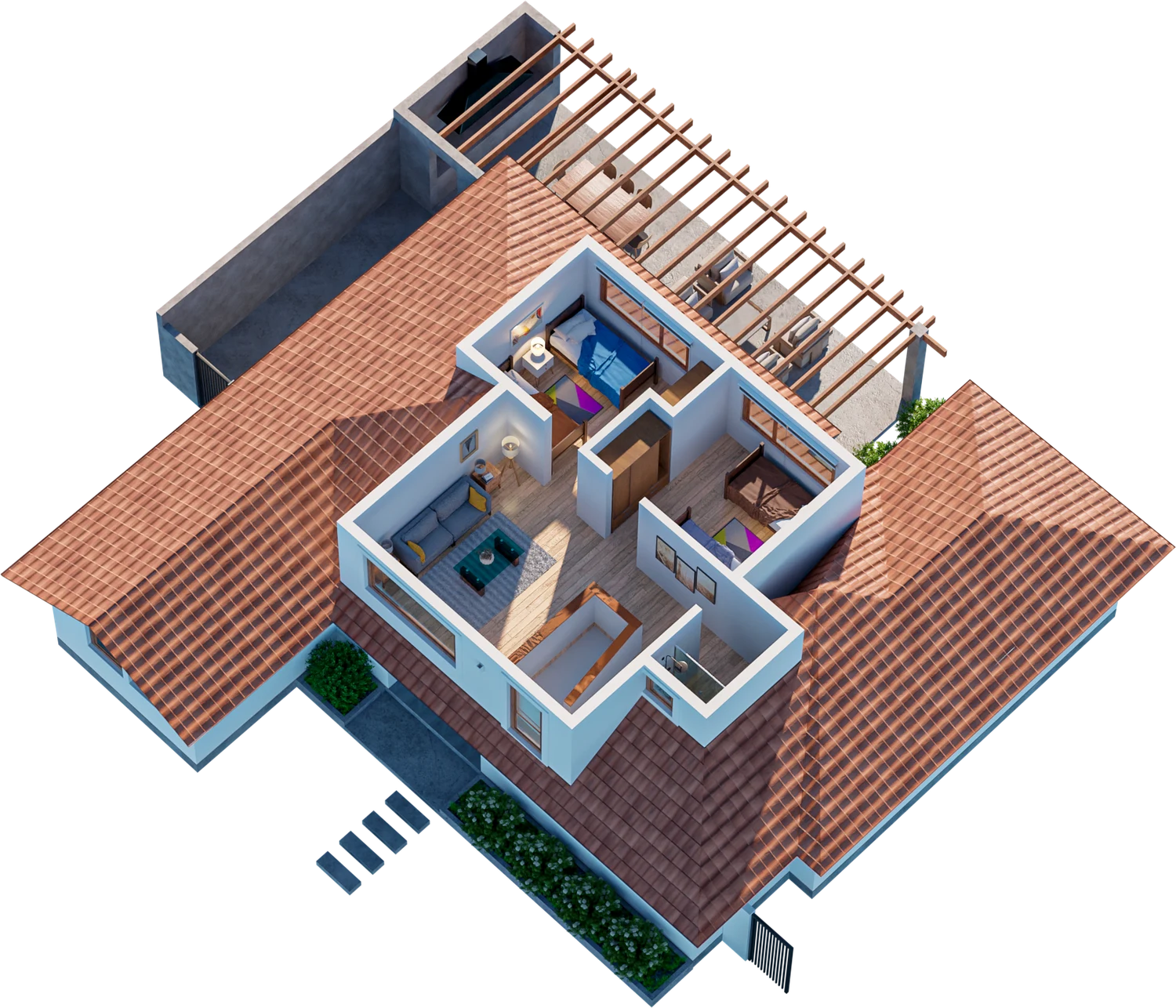 Planta del modelo Colonial 192, nivel 2
